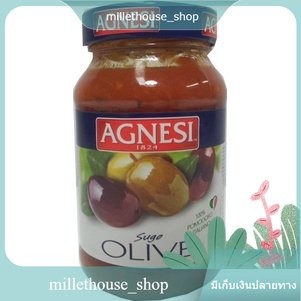 Agnesi Sauce Tomato + Olive 400g/ซอสแอกเนซี มะเขือเทศ + มะกอก 400g