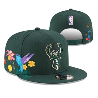 Milwaukee Bucks _หมวกกีฬาลําลอง ปักลาย กันแดด ปรับได้ อเนกประสงค์ แฟชั่นสําหรับผู้ชาย และผู้หญิง