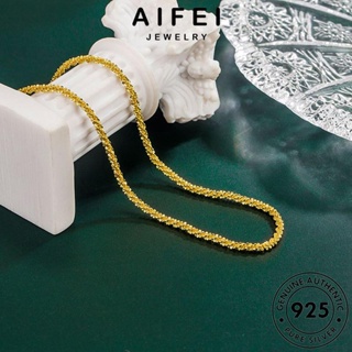 AIFEI JEWELRY ผู้หญิง ดวงดาวที่เรียบง่าย ต้นฉบับ เครื่องประดับ เครื่องประดับ จี้ แฟชั่น แท้ เงิน ทอง 925 Silver สร้อยคอ เกาหลี N319