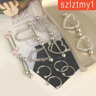 [szlztmy1] จิวเจาะหัวนม เครื่องประดับน่ารัก สําหรับผู้หญิง 7 คู่
