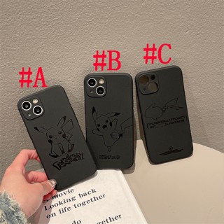 เคสซิลิโคน สำหรับ ไอโฟน iPhone 14 Pro Max iPhone 13 Pro Max iPhone 12 Pro Max iPhone 11 Pro Max X XR XS Max 7 8 Plus Cartoon Pokemon โปเกมอน Pikachu ปิกาจู Silicone Case