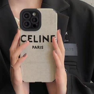 เคสโทรศัพท์มือถือแบบนิ่ม TPU กันกระแทก กันรอยกล้อง ลาย CELINE สําหรับ iPhone 14 Pro Max 13 Mini 12 11 Pro X XS XR 7 8 Plus SE