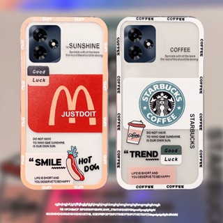 พร้อมส่ง เคสโทรศัพท์มือถือ ซิลิโคนนุ่ม ใส ลายฉลากกาแฟ Starbucks McDonalds แฟชั่น สําหรับ Infinix Hot 30i 30 play