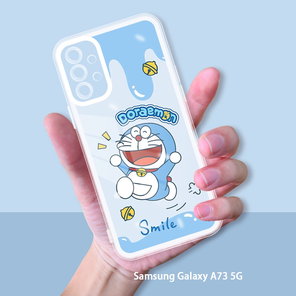 เคสโทรศัพท์ซิลิโคน TPU แบบนิ่ม ลายการ์ตูนโดราเอมอน สําหรับ Samsung Galaxy A73 A53 A33 A23 A13 5G A02 A03 A03S