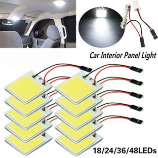 แผงไฟอ่านหนังสือ COB LED DC12V 24/48 SMD T10 4W COB สําหรับตกแต่งภายในรถยนต์ 1 ชิ้น