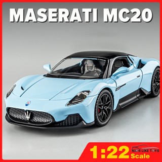 Klt โมเดลรถยนต์จําลอง สเกล 1/22 Maserati MC20 ของเล่นสําหรับเด็กผู้ชาย