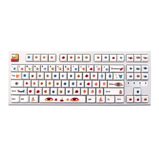 R* ปุ่มกดคีย์บอร์ด 136 คีย์ XDA PBT ลายการ์ตูนกราฟฟิติ สีย้อม สําหรับ Mx Switch