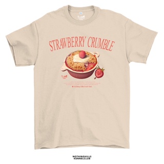 เสื้อยืดลาย "STRAWBERRY CRUMBLE (สตรอเบอร์รี่ครัมเบิล)"Classic Cotton Unisex by 【Nothing Hills】