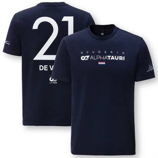 เสื้อยืด พิมพ์ลายทีม Scuderia AlphaTauri 2023 Nyck De Vries Yuki Tsunoda Driver สําหรับผู้ชาย