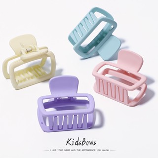 Kidsbows กิ๊บติดผมหางม้า ทรงสี่เหลี่ยม สีพื้น สไตล์เกาหลี หรูหรา เครื่องประดับแฟชั่น สําหรับผู้หญิง เด็กผู้หญิง ของขวัญ