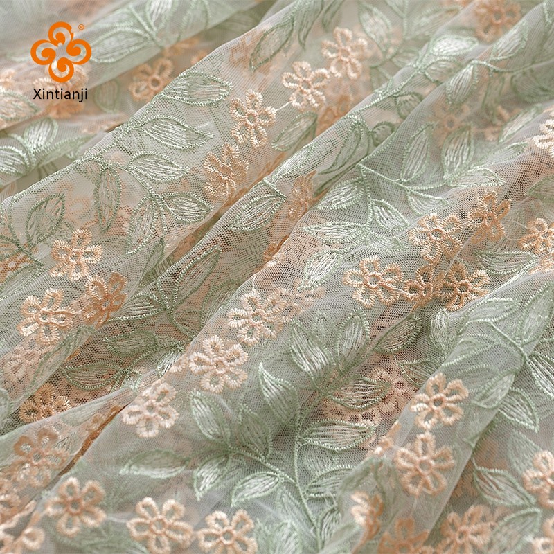 สดเย ็ บปักถักร ้ อยลูกไม ้ เส ้ นด ้ าย Tulle ผ ้ าตาข ่ าย DIY หัตถกรรมวัสดุสําหรับเครื ่ องแต ่ งกายชุดแต ่ งงานกระโปรงเสื ้ อผ ้ า 45x160 ซม.TJ9546
