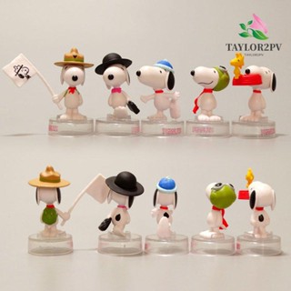 Taylor2pv ตุ๊กตาฟิกเกอร์ Snoopy ขนาดเล็ก 5 ชิ้น ต่อชุด