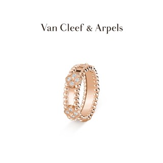 [พร้อมส่ง] แหวนทองคํา 18k ประดับเพชร ลาย Vca Van Cleef &amp; Arpels Perlee Sweet clovers