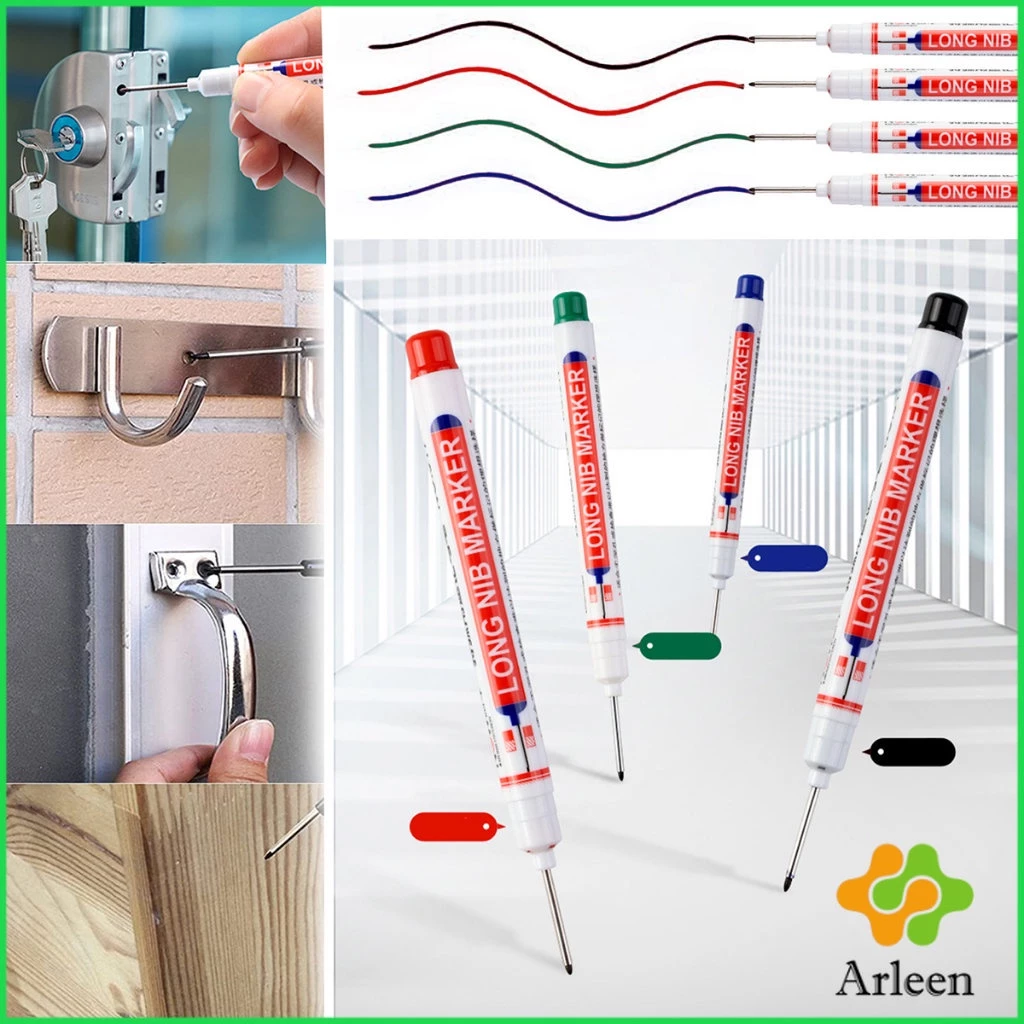 Arleen ปากกามาร์คเกอร์ พร้อมส่ง ปากกามาร์คเกอร์หัวยาว งานไม้ marking pen