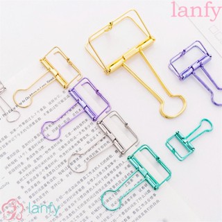 LANFY School Supplies Binder Clips Study Binder Clamp Paper Clips 8 Colors Luxury Office Supplies Documents Clips 3 Sizes Ins Colors Decorative Clips/Multicolor