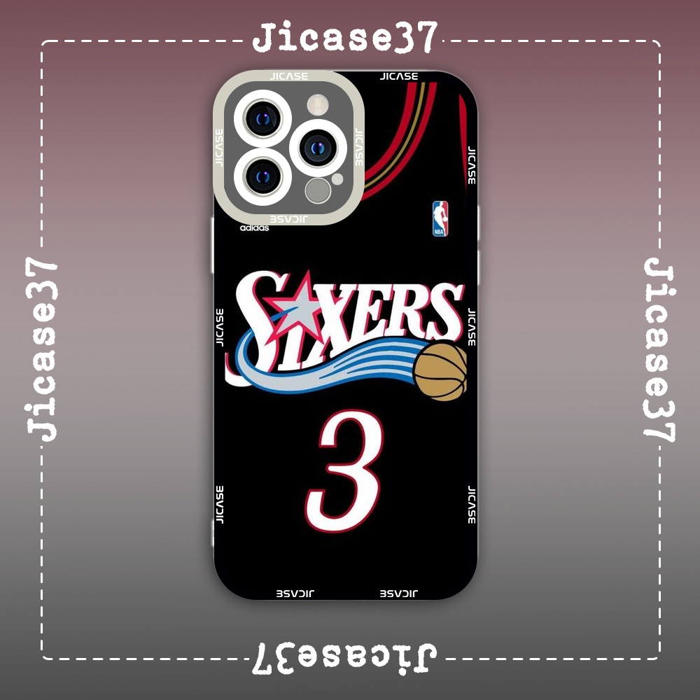 Jicase Philadelphia 76ers บาสเกตบอลทีม Square Edge iphone Case