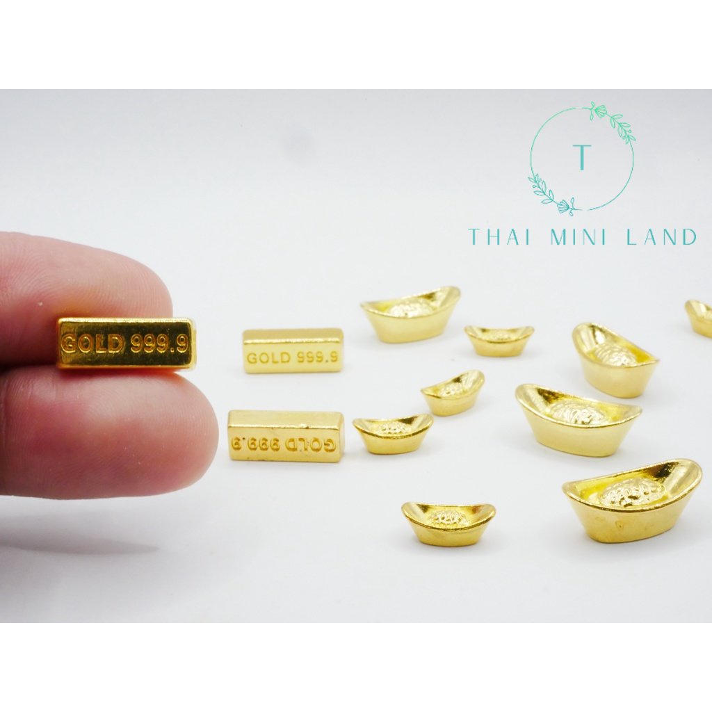 โมเดลทองจิ๋ว (ราคา/ชิ้น) ทองจิ๋ว ทองแท่งจิ๋ว ทอง ทองแท่ง glod ของจิ๋ว ของตกแต่ง miniature  โมเดลทองจิ๋ว โมเดลทองจิ๋ว