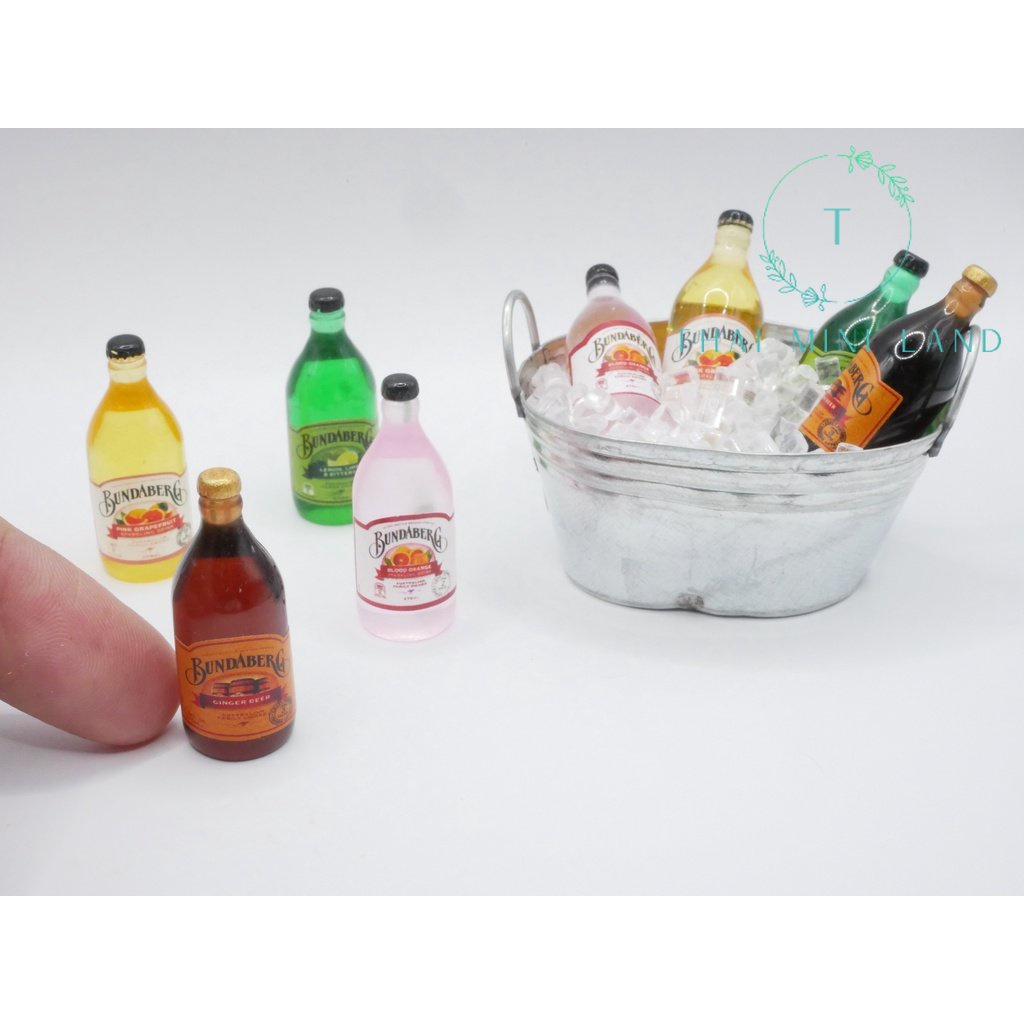 ฺBundaberg ขวดน้ำจิ๋ว (ราคา/ชิ้น) ความสูง 3 ซม. ขวดน้ำ ของจิ๋ว ของตกแต่ง