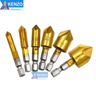 TOOLS ดอกคว้านเตเปอร์ ( ดอกคว้านหัวเตเปอร์ ) แกน 2 หุน 6-19 มิลลิเมตร 6 ตัวชุด ยี่ห้อKENZOS