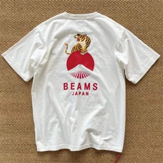 Beams JAPAN เสื้อยืด แขนสั้น พิมพ์ลายปีเสือ กระต่าย สไตล์ญี่ปุ่น