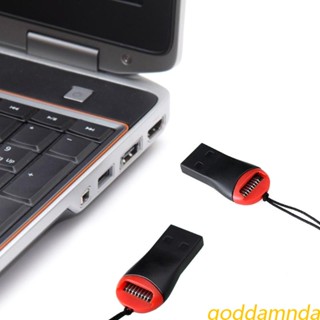 Godd อะแดปเตอร์การ์ดรีดเดอร์ USB2.0 SDHC TF ขนาดเล็ก แบบพกพา พร้อมสายคล้อง