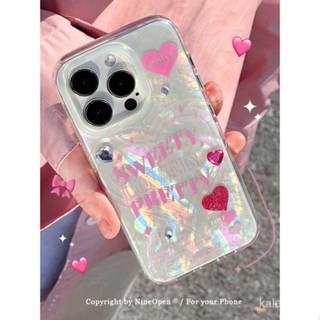 เคสมือถือ ลายหัวใจ สองชั้น กันกระแทก สําหรับ iPhone 14 Pro Max iPhone 13 Pro 12