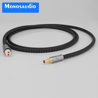 Monosaudio สายเคเบิล Superconductor DC-2.1G 2.5G เป็น Aviation GX16-2 DC สีเงินบริสุทธิ์ (1 ชิ้น)