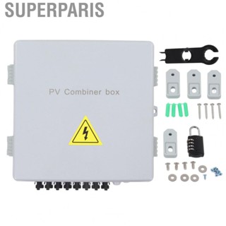 Superparis PV Combiner Box  10A Current Fuse Backflow Prevention Diode Natural Cooling 8 String PV Wiring Box IP65 Protection with Arrester for Off Grid Solar Power System