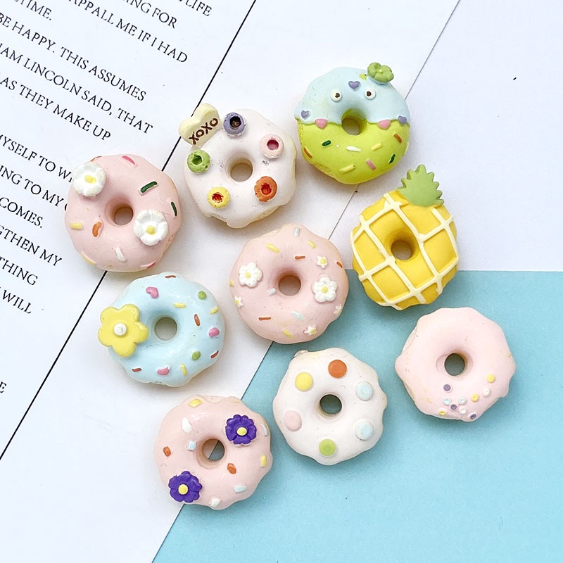 อาหารน่ารัก Jibitz designks สําหรับสาว Dunkin Donut รองเท้า Charms ดอกไม้ Jibbits Charm โดนัท Jibits