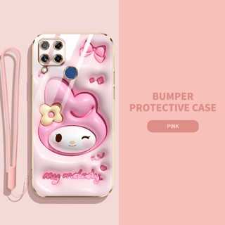 เคสโทรศัพท์ซิลิโคน TPU แบบนิ่ม ลายการ์ตูนกระต่าย และไดโนเสาร์ 3D สําหรับ OPPO Realme C15 C12 C25 C21 C21Y C25Y C25S Narzo 20 30A 50A