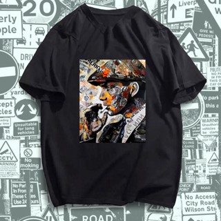 【เสื้อยืดใหม่】Artist serious man print design T-shirt cotton unisex COD asia size