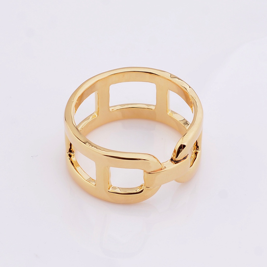 แหวนเข็มกลัด โลหะผสม เรียบง่าย อุปกรณ์เสริม สําหรับติดผ้าพันคอ ผ้าคลุมไหล่ - รูปที่ 4