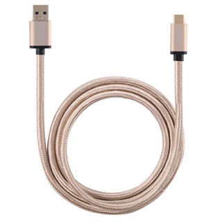 LESHP สายไนลอนถักขนาดใหญ่ USB3.0A ไปยังเครื่องชาร์จข้อมูล USB Type-C ยาว 1 ม