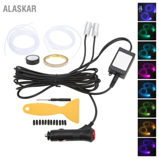 ALASKAR รถ LED ภายใน Strip Light Kit หลอดนีออน RGB Multicolor APP ควบคุม DC 12V สำหรับ Tesla รุ่น 3 Y 2021 +