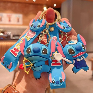 พวงกุญแจ จี้ตุ๊กตาการ์ตูน Stitch Lilo &amp; Stitch Mickey Minnie ของเล่นคู่รัก สําหรับห้อยกระเป๋า