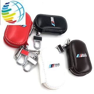 พร้อมส่ง เคสกุญแจรถยนต์หนัง แบบป้องกัน ลายสติกเกอร์ BMW M สําหรับ [BMW] E90 F10 E65 F30 E46 E60 X1