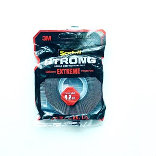 เทปและกาว 3m เทปแรงยึดสูง สีดำ Scotch Strong Extreme Double-Sided Mounting กว้าง 12 มม.