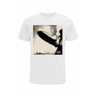 เสื้อยืด พิมพ์ลายอัลบั้ม Led Zeppelin LZ1 สีขาว สําหรับผู้ชาย