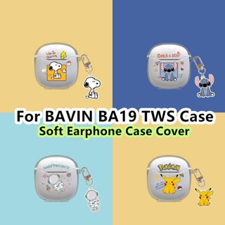 【คุณภาพสูง】เคสหูฟังใส แบบนิ่ม ลายนักบินอวกาศ และเอเลี่ยน สําหรับ BAVIN BA19 TWS BAVIN BA19 TWS