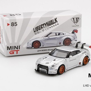 MiniGT 1: 64 #โมเดลรถยนต์ รูปจรวด กระต่าย 85 GTR R35 Phantom อัลลอย สีขาว ของขวัญ สําหรับสะสม