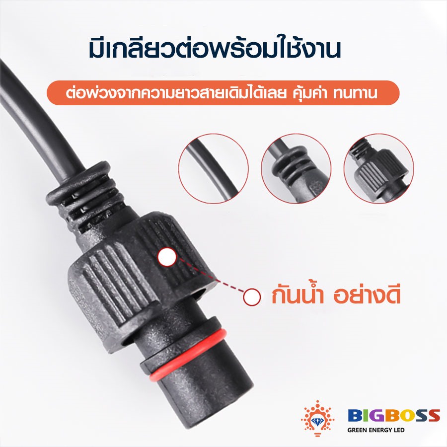 ชุดไฟ B3ปลั๊กไฟโซล่าเซลล์ สายไฟโซล่าเซลล์1รู และ2 รู ต่อเพิ่มความยาว10เมตร/5เมตร สายไฟเชื่อมแผงโซล่า