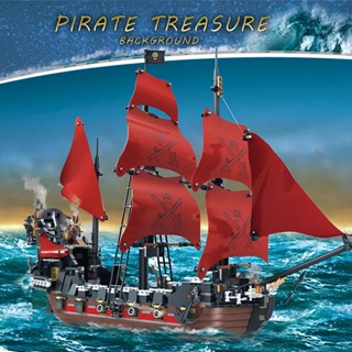 ของเล่นบล็อกตัวต่อเรือโจรสลัด DIY 4195 Queen Annes Revenge ckdq