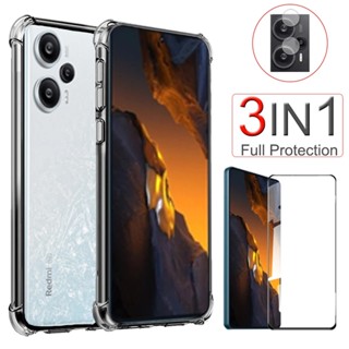 3To1 For Xiaomi PocoF5 Poco F5 Pro Poko Little F5Pro F 5 Pro x4 f4 gt M4 4G 5G Soft Case Camera Screen Protector Tempered Glass