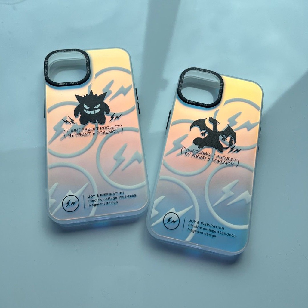 เคสโทรศัพท์มือถือ กันกระแทก ลายโปเกม่อน แสงเลเซอร์ ออโรร่า หรูหรา สําหรับ iphone 14 11 13 12 X XS Pro Max xr Mini xr 7 8 plus