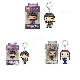 พวงกุญแจฟิกเกอร์ Funko Pop The Addams Family Wandinha Wednesday Addams ของเล่นสําหรับเด็ก