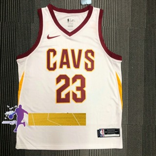 ลูกบาสเก็ตบอล NBA Cleveland Cavaliers Motion  # เสื้อกีฬาแขนสั้น ลายทีม LeBron James สีขาว 23 ชิ้น 742944