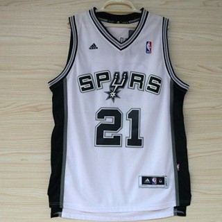 เสื้อกีฬาแขนสั้น ลายทีม NBA Jersey San Antonio Spurs No. สไตล์คลาสสิก เสื้อกีฬาแขนสั้น ลายทีม Duncan 21 สีขาว 636124