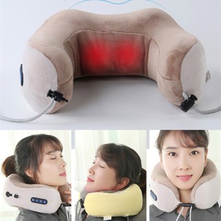 พร้อมส่ง หมอนรองคอ เครื่องนวดรูปตัวยู นวดคอ Neck Massager ที่นวดคอไฟฟ้า เครื่องนวดคอ เครื่องนวดคอไฟฟ้า ไหล่ เพื่อสุขภา อ