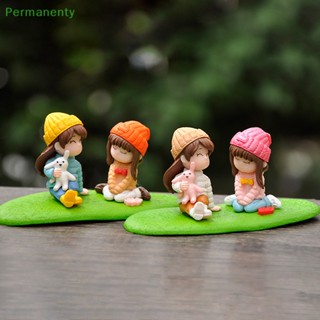 Permanenty โมเดลพลาสติก รูปการ์ตูนเด็กผู้หญิง งานฝีมือ สําหรับตกแต่งสวน