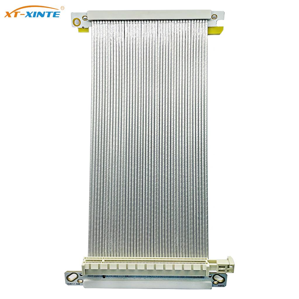 Xt-xinte สายเคเบิลต่อขยายการ์ดจอ PCIE 4.0 X16 ชุบเงิน ความเร็วสูง สําหรับ ITX A4 Mini PC